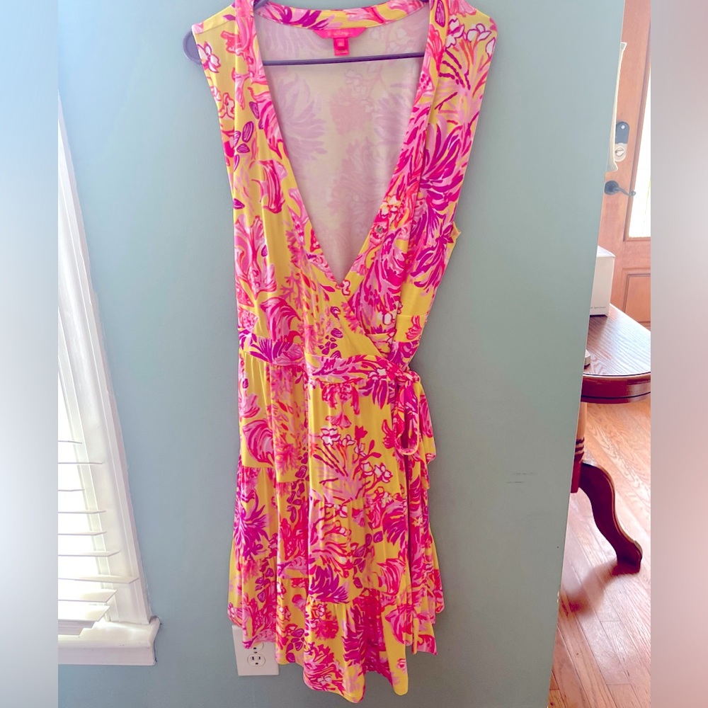Lilly Pulitzer Tie Waist Dress Size XL EUC